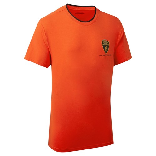 Lamborghini Squadra Corse Men's Travel T-Shirt Orange - Picture 3 of 4
