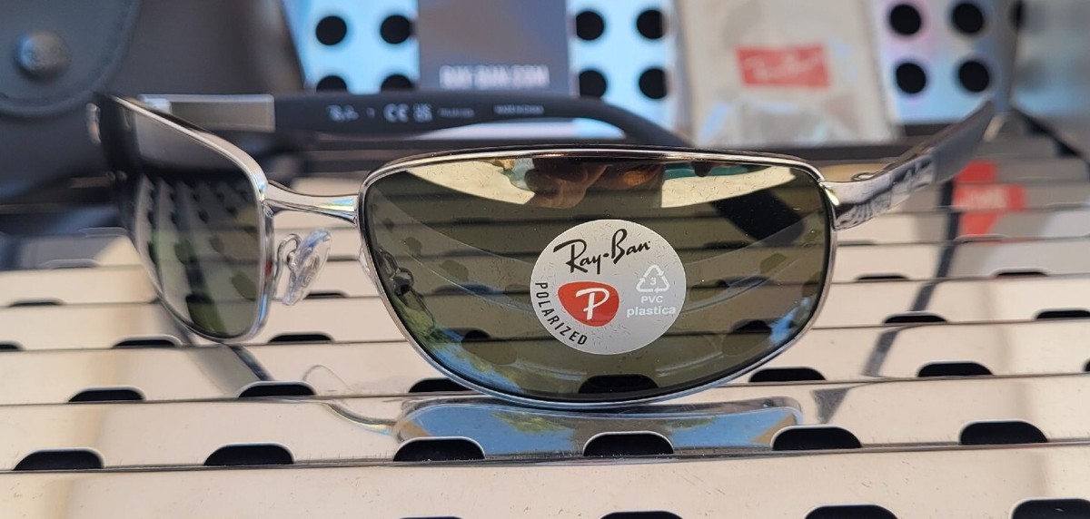 New Ray Ban RB3254 004/5861 Pilot Sunglasses Gunmetal /61mm Green 
