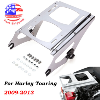 Chrome Detachable 2 Up Tour Pak Pack Mounting Rack for Harley Touring 2009-2013