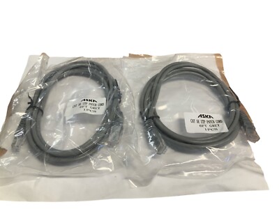 PACK OF 2 ASKA Cat 5e UTP Patch Cord 6FT  GREY