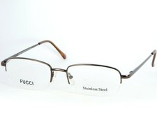NUOVI OCCHIALI DA VISTA FUCCI UF0609O C3 MARRONE LUCIDO MONTATURA METALLO 55-18-145mm