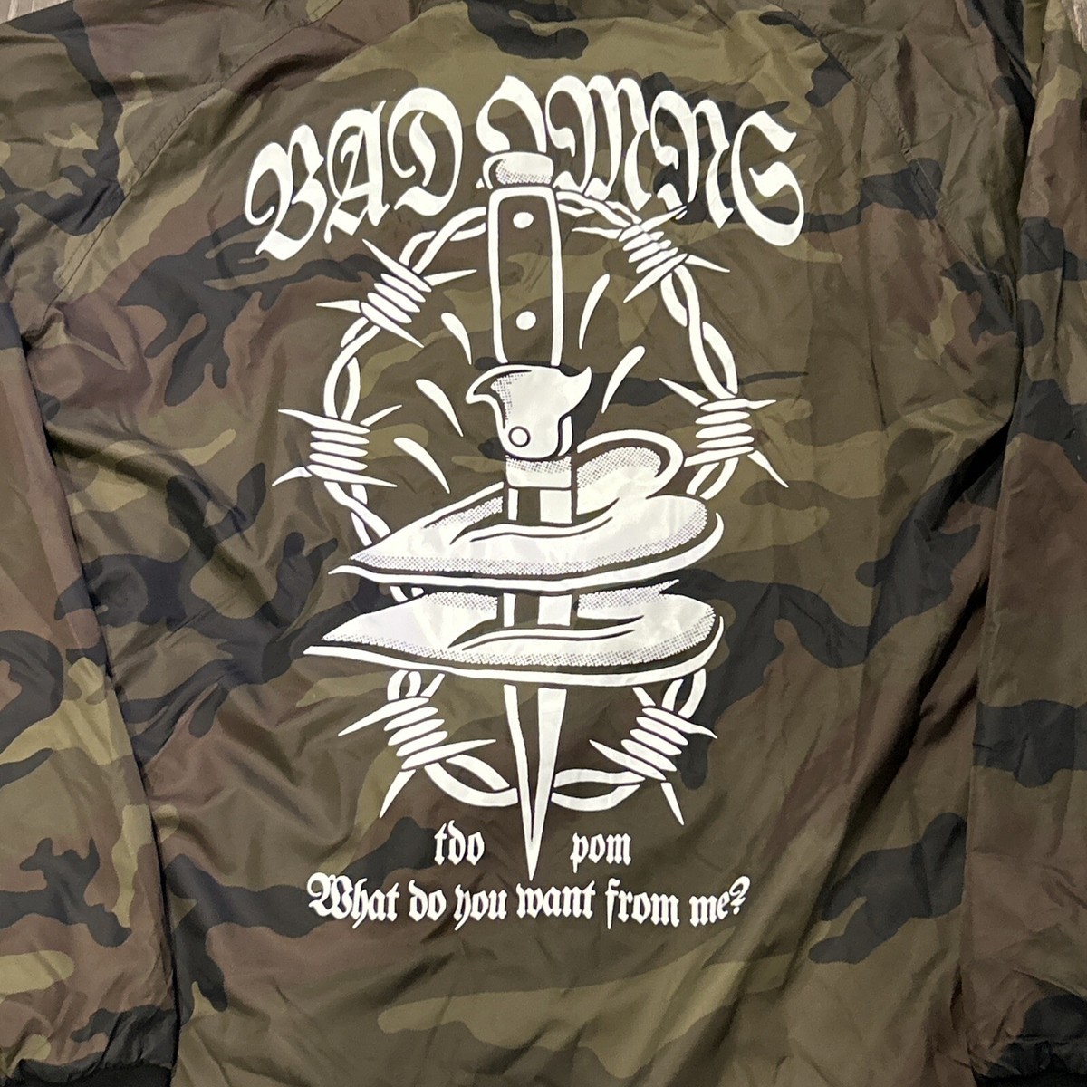 Bad Omens TDOPOM Windbreaker Camo Jacket Band Nylon Shell Large | eBay