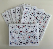 Starburst Blank Note Greeting Cards Set of 10 - New