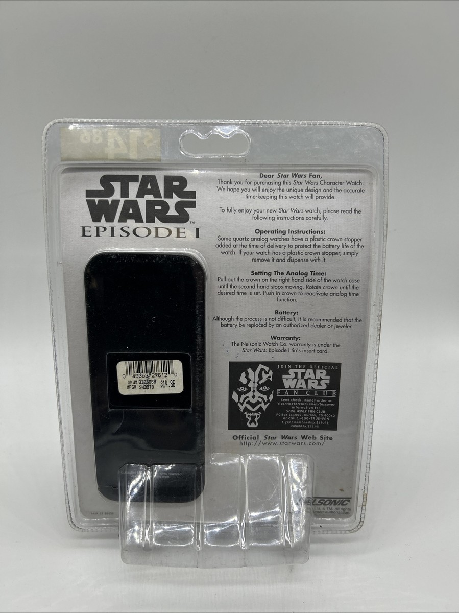 Star Wars Episode 1 Darth Maul Laser-Dial Character Watch W/ Tin