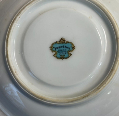 Vintage “Sango China” Made In Occupied Japan Tea Cup Saucer-Green