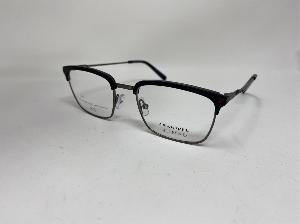NEW MOREL unisex 40148n square eyeglasses in tortoise gunmetal MOREL NOMAD EYEGLASS FRAME XS ACETATE 40148N 50/19/140 NG 07  main image 3