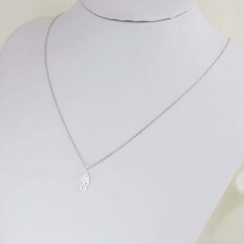 Sterling Silber Flush Set CZ Evil Eye Hamsa Hand of Fatima Davidstern Anhänger - Bild 18 von 19