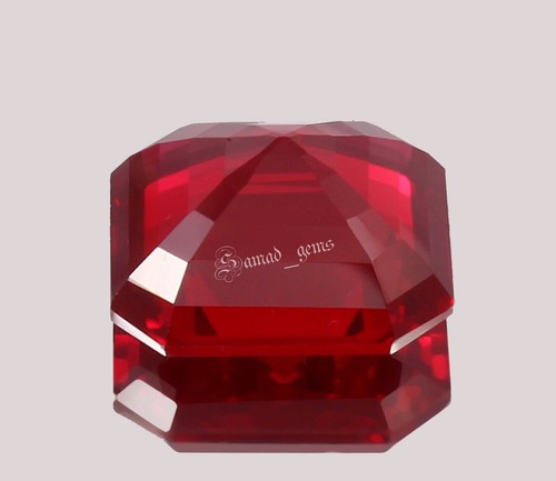 Hermoso brillo 11x11 mm Rubí Rojo Sangre Suelto Asscher Piedra Preciosa Corte