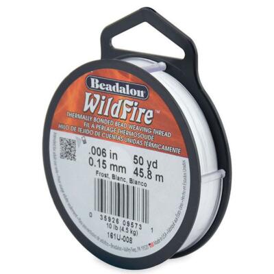 Beadalon Wildfire Faden 0,006 Zoll (0,15 mm) Frost 50 Yd Auffädeln 161U-008