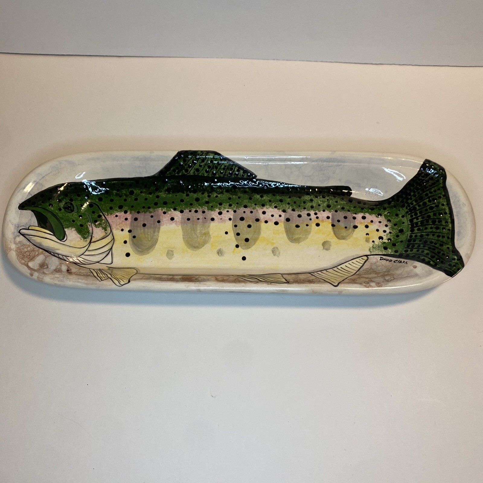 vintage pottery fish Plate Serving Platter 17” eBay