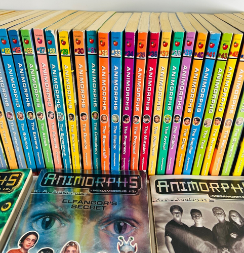 VTG Animorphs Chapter Books Lot of 55 K A Applegate 1-54 missing 7 Books/EXTRAS! - Imagen 4 de 23
