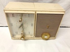 Vintage Zenith TUBE Radio Gray Clock G515C With 5G06 Chassis Parts Or Repairs