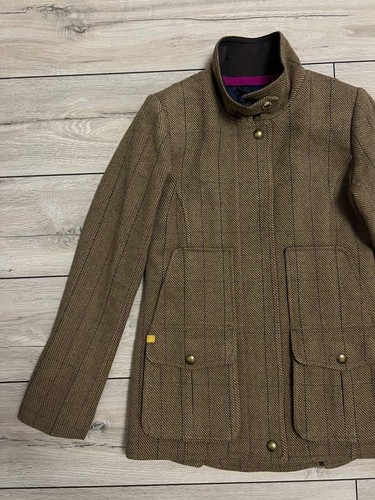 Women Joules Filed Coat Tweed Country Check Wool hunting EUR XS US 4 UK 8 riding - Picture 9 of 14