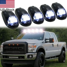 5pcs White Led Smoked Lens Cab Rooftop Marker Running Light For Ford F-150 F-250 5pcs White Led Smoked Lens Cab Rooftop Marker Running Light For Ford F-150 F-250