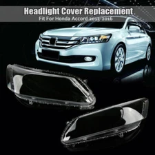 Pair Clear Headlight Cover Headlamp Lens Lenses Shell For 2013-2016 Honda Accord