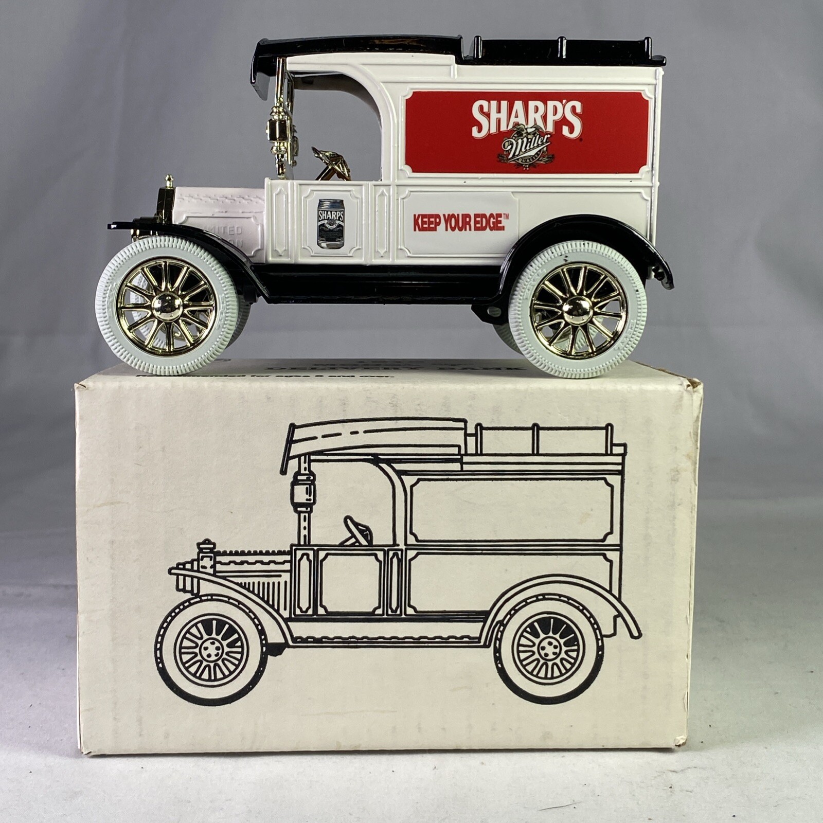 ERTL 1913 Miller Sharp’s Beer Ford Model T Delivery Coin Bank Van 307/530 LE Vtg