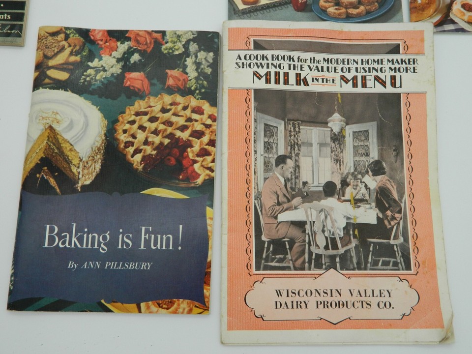 Lot 4 of 10 Old VINTAGE Illustrated Cookbooks Booklets Recipe books eBay