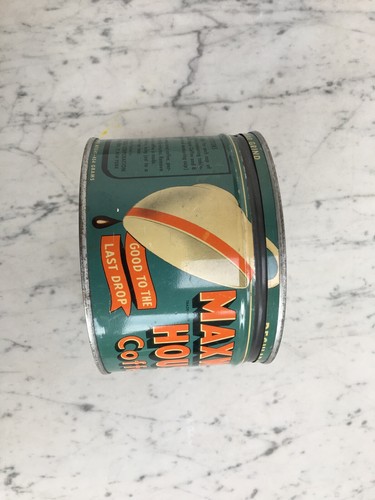 OLD 50'S MAXWELL HOUSE COFFEE TIN BOX USA OLD TIN BOX - Picture 7 of 9