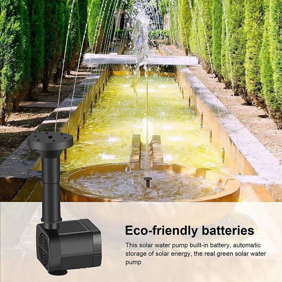 Solar pump, pond pump, fountain, garden fountain, fountain with battery