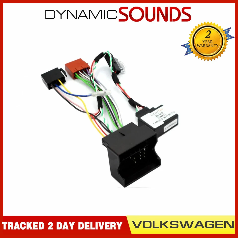 VW Quadlock to ISO Radio Adapter Harness CANBus Ignition InCarTec 20-156-IGN