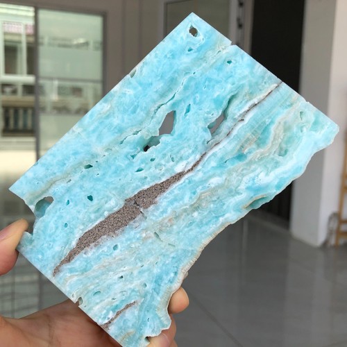 222g Natural hemimorphite Quartz Crystal Slice Reiki Mineral Adorn Healing G605 - Foto 10 di 11