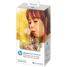 Image of HP Sprocket Studio 4x6" Photo Paper & Cartridges (80 Sheets - 2 Cartridges)