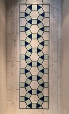 Authentic Geometric Stained Glass Window Hanging Panel First Quality Handcrafted