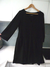 MANGO black tunic top / tunic dress with pockets Size M Size 12
