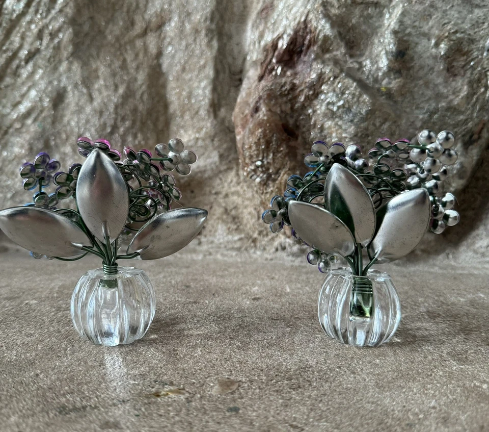 "Dos coloridos decoración de ramo de margaritas rosa, blanco, púrpura y azul 4"" pulgadas" Foto 3 de 3