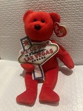 TY Beanie Babies Las Vegas Plush Bear Oakbrook