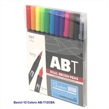 TOMBOW ABT Dual Brush Pens Blendable 2 tips Basic Colors 12-Piece-Set AB-T12CBA