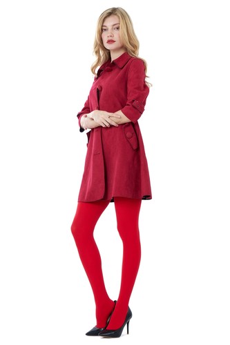 Women's 80D Soft Solid Color Semi Opaque Footed Tights High Waist Womens Tigh... - Picture 6 of 6