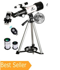 Gskyer Telescope, 70mm Aperture 400mm AZ Mount Astronomical Refracting