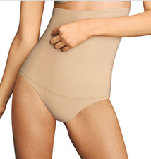 Maidenform Women Flexees Firm Control High Waist Brief Panty Beige Size XL