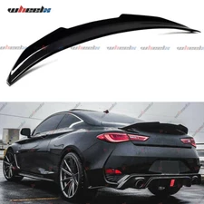 For 2017-22 Infiniti Q60 PSM Style High Kick Glossy Black Duckbill Trunk Spoiler