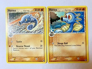 HORSEA - 31/101 & HORSEA - 50/101 - EX Dragon Frontiers - Vintage Pokemon - 2006