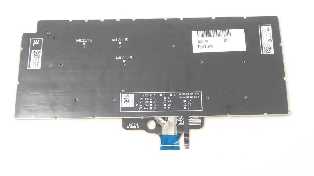Dell Latitude 7340 US/INT ENGLISH Backlit Keyboard - 25GT1 | eBay