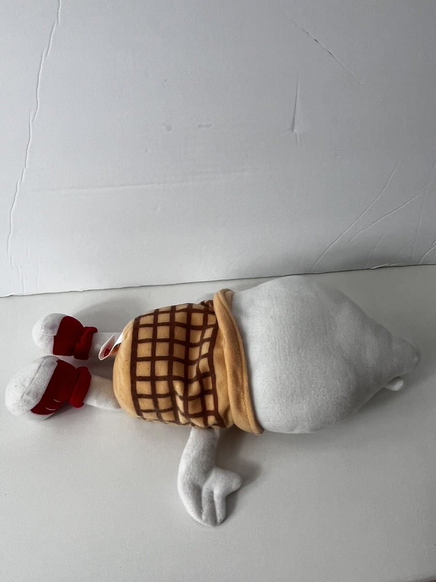 Vintage DQ DAIRY QUEEN Ice Cream Cone Vanilla Stuffed Animal Plush