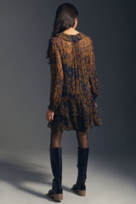 the marais printed chiffon mini dress The Marais Printed Chiffon Mini Dress