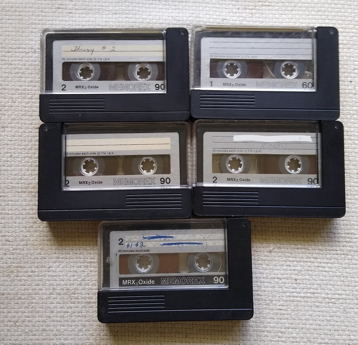 Memorex MRX2 Cassette Lot of 5 used 4-90 -60 | eBay