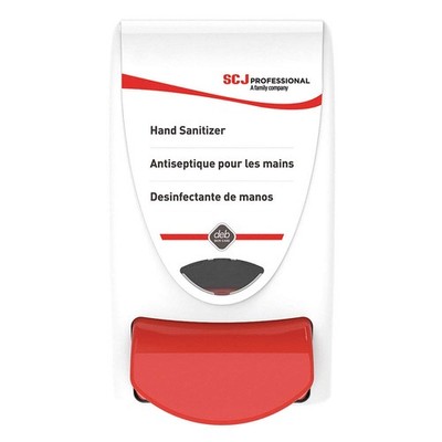SC JOHNSON SAN1LDS Hand Sanitizer Disp,WH,1 L,4 5/8 inD 60UP50