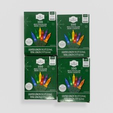 NEW Holiday Time 100-Count Multicolor LED Mini Christmas Lights GREEN Wire