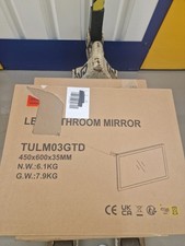 Backlit Bathroom Mirror 450x600mm with LED Lights and Demister Pad – Wall Mount