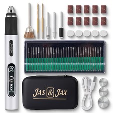Stylo de Gravure Jas & Jax - Mini Graveur Électrique Rechargeable USB, Argent