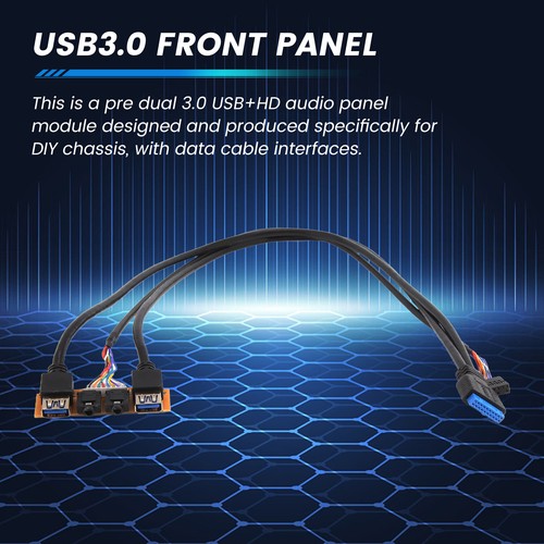 60 Cm Front GehäUse USB3.0 + USB3.0 + Audio Buchsen AnschlüSse E / ein Pla8294 - Afbeelding 7 van 7