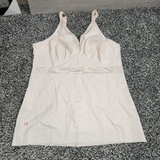 Ruby Ribbon Athena Full Support Cami Tank Top Slimming Tummy Control Cream Sz 46