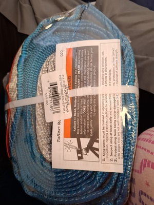 #ad Tuflex Tuff Edge 3quot; x 18#x27; 1 Ply Polyester Flat Eye amp; Eye Web Lifting Sling $80.00