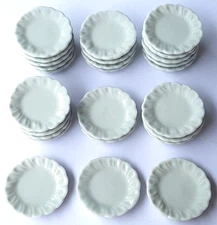 200 Dollhouse Miniature 1-inch Ceramic Plates * Food Dishes Barbi Wholesale Lot