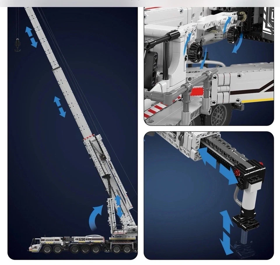 Mould King 17007 Liebherr LTM 11200 Crane Truck Vehicle Building Block RC Toy - Image 4 of 4