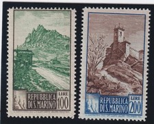Saint-Marin 1949 Paysages 2 valeurs MNH CERTIFICAT DIENA